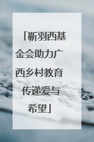 靳羽西基金会助力广西乡村教育 传递爱与希望