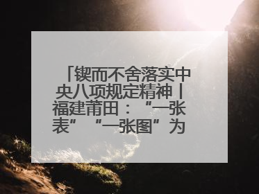 锲而不舍落实中央八项规定精神丨福建莆田：“一张表”“一张图”为基层减轻“数字负担”