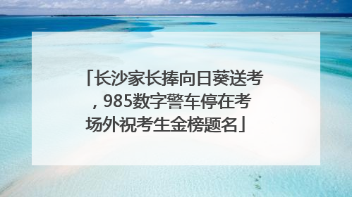 长沙家长捧向日葵送考，985数字警车停在考场外祝考生金榜题名