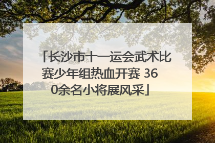 长沙市十一运会武术比赛少年组热血开赛 360余名小将展风采