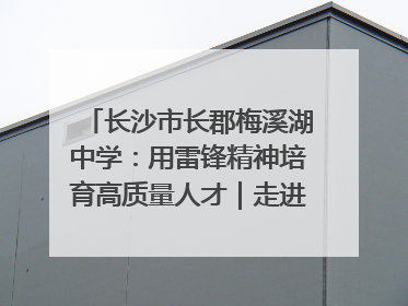 长沙市长郡梅溪湖中学：用雷锋精神培育高质量人才｜走进新时代“雷锋传人 长沙榜样”