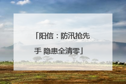 阳信：防汛抢先手 隐患全清零