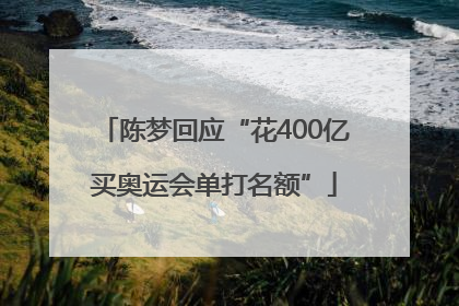 陈梦回应“花400亿买奥运会单打名额”