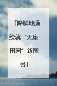 降解地膜绘就“无废田园”新图景