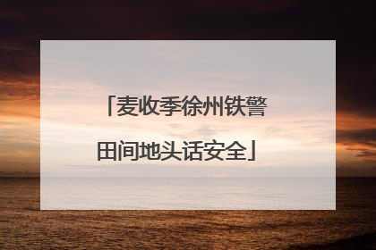 麦收季徐州铁警田间地头话安全