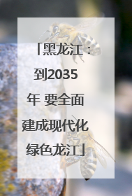 黑龙江：到2035年 要全面建成现代化绿色龙江