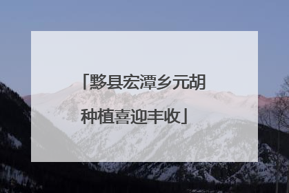 黟县宏潭乡元胡种植喜迎丰收