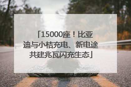 15000座！比亚迪与小桔充电、新电途共建兆瓦闪充生态