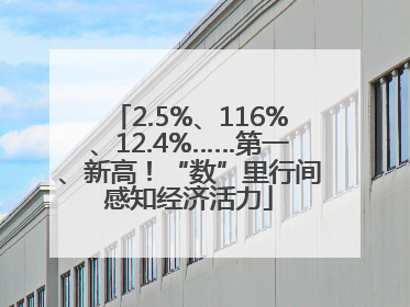 2.5%、116%、12.4%……第一、新高！“数”里行间感知经济活力