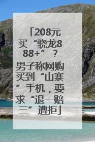 208元买“骁龙888+”？男子称网购买到“山寨”手机，要求“退一赔三”遭拒