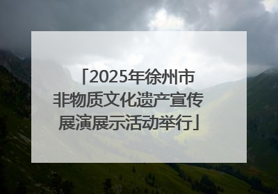 2025年徐州市非物质文化遗产宣传展演展示活动举行