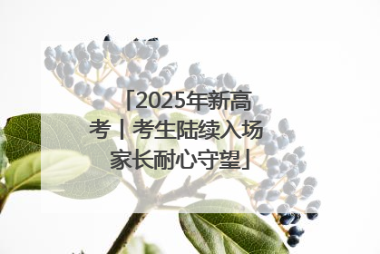 2025年新高考丨考生陆续入场 家长耐心守望