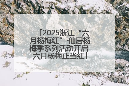 2025浙江“六月杨梅红”·仙居杨梅季系列活动开启 六月杨梅正当红