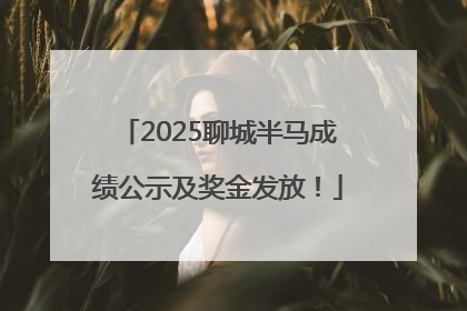 2025聊城半马成绩公示及奖金发放！