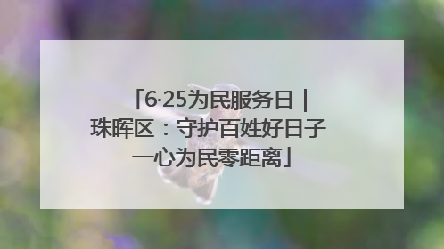 6·25为民服务日｜珠晖区：守护百姓好日子 一心为民零距离