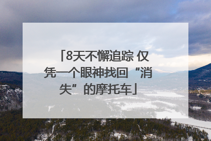 8天不懈追踪 仅凭一个眼神找回“消失”的摩托车