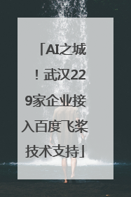 AI之城！武汉229家企业接入百度飞桨技术支持
